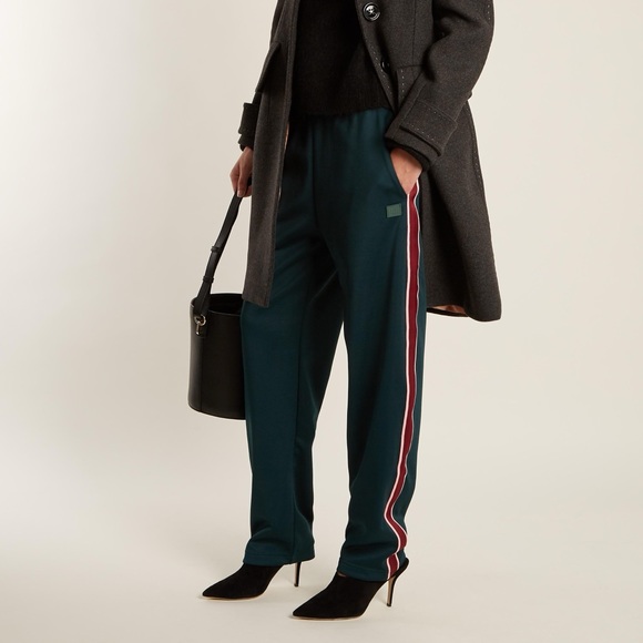 ACNE STUDIOS NORWICH GREEN TRACK PANT - Picture 1 of 7